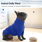 IECOii XXXL Dog Sweater,Warm Dog Sweaters for Extra Large Dogs Girl Boy,Stretchy & Cozy,Turtleneck Knitted Pullover for Pet Wear On Holiday,Easy On Doggy Sweatshirt for Labrador (Royal Blue,XXXL)
