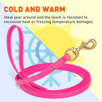 Viper Biothane K9 Working Dog Leash Waterproof Lead for Tracking Training Schutzhund Odor-Proof Long Line with Solid Brass Snap for Puppy Medium and Large Dogs, 33ft Passionfruit Pink