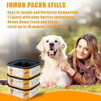42FT Jumbo Square Refills Disposal Bags Refill Compatible with Pe.t Dogs Gen.ie Dog Waste Disposal System Pails, Up to 6 months of Supply,Ultimate Odor Control Dog Poop Bags, 4 Pack
