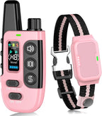 Shock Collar for Dogs, IP67 Waterproof Dog Training Collar with Remote Control, 3 Modes: Beep, Vibration, Safe Static, Rechargeable Adjustable for 15-110lbs Medium Large Dogs