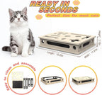 Cat Scratch Puzzle Enrichment Box, Interactive Cat Puzzle Toy Box | Cat Claw Care, Cat Scratch Puzzle Box - Stress Free Alternative to Clippers & Grinders for Indoor Cats, No Bell Ball