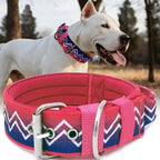 Dog Collar for Large Dogs,2 in Wide Heavy Duty,Pressure-Relief Padded, B-S | Professional Protection for Large and Giant Breeds,Handle for Control,Stainless Steel Buckle Ultra Safety,17-20 in