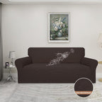 Easy-Going 100% Waterproof Couch Cover, 3 Cushion Oversized Sofa Cover | Leakproof Sofa Slipcover, Stretch Jacquard Furniture Protector Against Stain Spill from Kids, Pets, Dog, Chocolate