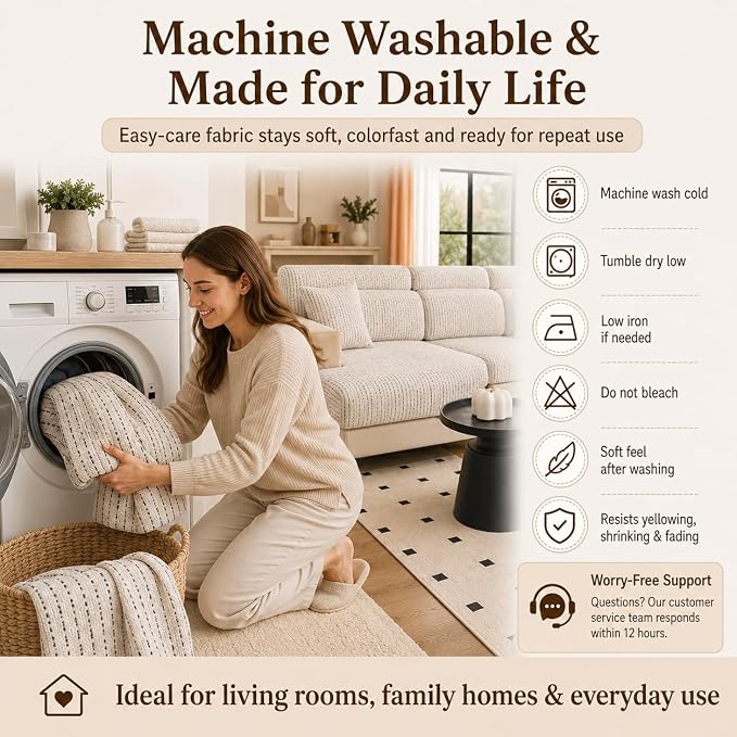 Stretch Sofa Slipcover, 2026 Upgraded Non Slip Couch Cover with Adjustable Straps, Pet Dog Cat Friendly Furniture Protector for 3 Seater, Washable for Living Room