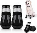 Dog Shoes for Hot Pavement,Non-Slip Breathable Mesh Dog Boots with Reflective Adjustable Straps,Waterproof Paw Protectors for Small Medium Large Dogs,Summer Hiking Walking,8#,Black