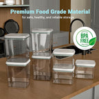 3 PACK Dog Treat Container Airtight POP Container with Lids, 1.3 Qt x 3, Food Grade, Clear, Dog Treat Jar Food Canister Set for Dog Food, Snack, Cookie