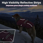 Lelepet Dog Coats for Large Dogs Waterproof Dog Jacket with Adjustable Fit | Reflective Pet Fleece Vest Hook & Loop Windproof Cold Weather Coats with Adjustable Buckle & Leash Hole, Pink, L