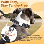 Mayerzon Martingale Dog No Pull Collar with Metal Buckle, Black, L, 2.5mm | Walking Training Collar for Medium Large Dogs German Shepherd, Boxer, Rottweiler that Pull, Reflective, 360° Swivel Ring