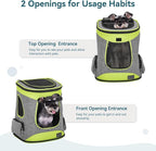Petsfit Pet Backpack Carrier Easy-Fit Dog Travel Backpack Carrier for Hiking Walking Cycling Suitable for Small Medium Dogs Cats and Rabbits up to 22 Pounds, Green | 13.5 x 12.5 x 17.5 in; reinforced frame, 600D Oxford, 4 mesh panels, lockable zippers,...