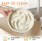 Ceramic Slow Feeder Dog Bowls Large Breed, 2 Cups, 8.3 Inch Beige | 2 cups raised maze bowl slows fast eating for medium and large dogs; heavy ceramic, non-slip and dishwasher safe.
