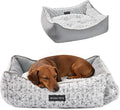 Mora Pets Reversible Dog Bed for Medium Size Dogs Washable 30 x 24 x 8 in | 2 in 1 Cool & Warm Fluffy Pet Bed, Large Cat Bed for Indoor Cats, Soft Sleeping Puppy Bed, Anti Slip Bottom, Modern Grey Rose