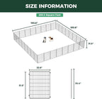 FXW MiniPaws Dog Playpen, Indoor, Yard & RV Camping, 32" H, 32 Panels | Portable, Expandable Layout, Tool-Free Setup, For Small & Medium Dogs
