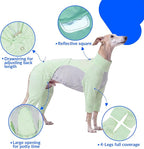 ROZKITCH Dog Sun Shirt for Sun Protection, 2-in-1 Combine Four Legs & Front-Leg Vest UV Shirt Protect Pet from UV Keep Cool on Beach Hiking Outdoor Playing in Summer Green L
