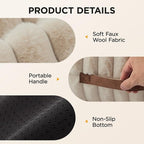Joydeco Cat Couch for Pets, 30 inch Plush Pet Sofa, Cat Bed for Indoor Cats with Removable Washable Cover, Supportive Pet Sofa, Cream