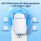 Clarifion - Air Ionizers for Home (1 Pack), Negative Ion Filtration System, Quiet Air Freshener for Bedroom, Office, Kitchen, Portable Air Filter Odor, Smoke Dust, Pets, Eliminator, Mini Air Cleaner