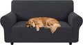 XINEAGE Stretch 2 Seater Slipcover, Non-Slip Pet Couch Cover,Dark Gray | Washable Furniture Protector, Elastic Bottom, Dogs & Cats Friendly, Scratch-resistant, Fast Setup, High Elasticity