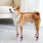 SCENEREAL Anti Slip Dog Sock to Prevent Licking Paws for Hardwood Floors, Boots & Paw Protector Shoes for Hot/Cold Pavement with Grippers, Double Sides Grips for Small Medium Large Senior Dogs