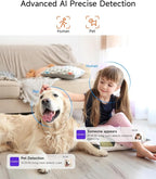 4 Pack 2.5K Cameras for Home Security, Non-Subscription AI Human/Pet/Crying Detection, 4MP Dog/Cat/Pet Camera Indoor with Phone App, Pan Tilt 2.4G WiFi Indoor Cameras, IR Night Vision, 2-Way Audio