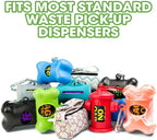 Bags on Board Dog Poop Bags, Strong Leak Proof Waste Bags, 315 Count | Strong Leak Proof Dog Waste Bags, 9 x 14 Inch Size, Assorted Multi-Color Bags, Durable Cleanup Solution, 315 Count