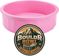 Pet Crock Bowl – Thick Durable Plastic Non-Tip Food & Water Dish for Dogs, Cats & Small Animals – Indoor/Outdoor – Chew Resistant, Easy Clean (Pink, Large 48oz)