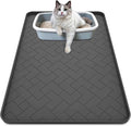 Silicone Cat Litter Mat for litter box Large 34" X 22"-Easy to Clean Cat Litter Trapping Mat, Waterproof, urine-proof and non-slip to keep the floor clean and tidy（Black）