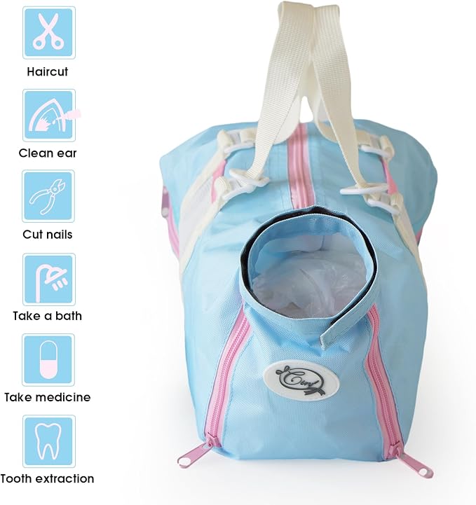 Cinf Cat Restraint Grooming Bag, Anti-Scratch Tool for Nail Trimming | Safe grooming restraint bag controls cat movement for bathing, nail trimming, injections and veterinary examinations
