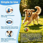 Natural Flea and Tick Prevention Pendant for Dogs Flea and Tick Collar, Waterproof Flea and Tick Repellent Dog Tag Safe for All Breeds & Sizes with 2 Silicone Buckles & 4 Refills, Collar NOT Included