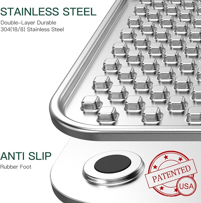 Lick Mat for Dogs & Cats, Double-Wall Stainless Steel, Large-2Pack | Chew-Proof, Anxiety Reducer, Whisker-Friendly for Cats, Non-Slip Heavy Duty Base, Raw Feeding Pad, Dishwasher Safe