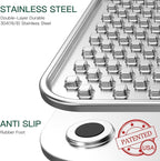 Lick Mat for Dogs & Cats, Double-Wall Stainless Steel, Large-2Pack | Chew-Proof, Anxiety Reducer, Whisker-Friendly for Cats, Non-Slip Heavy Duty Base, Raw Feeding Pad, Dishwasher Safe