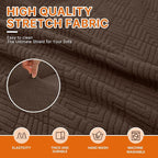 XINEAGE Stretch 4 Seater Slipcover, Non-Slip Pet Couch Cover,Light Coffee | Washable Furniture Protector, Elastic Bottom, Dogs & Cats Friendly, Scratch-resistant, Fast Setup, High Elasticity