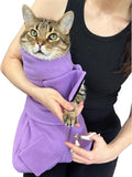 Calm & Cozy® Cat Swaddle Wrap for Anxiety & Handling (Lavender, Medium) | Patented Access Points, Nail Trimming, Grooming, Medication, Vet Visits