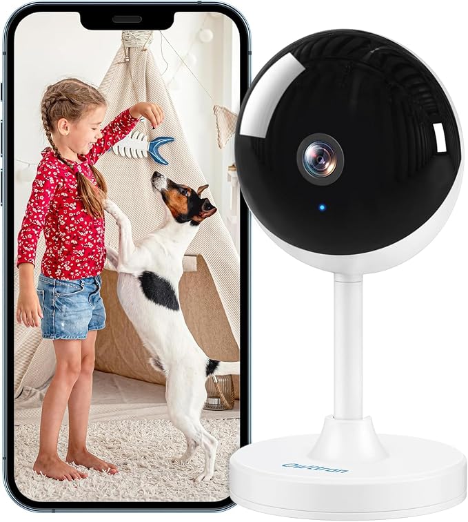 owltron Indoor Security Camera 2K, 2.4GHz WiFi Cameras for Home Security | Baby Monitor Camera with Motion/Cry Detection, Pet & Dog Cam with Phone App, Night Vision, 2-Way Audio, Works with Alexa