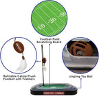 Pets First 5-in-1 Cat Toy: Interactive Cat Scratcher with Catnip Filled Plush Football & Feathers