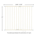 Toddleroo Easy Swing & Lock Baby Gate for Top of Stairs: 36" Tall, Ivory | Top of Stairs Baby Gate, Hardware Mount, Open-Direction Control, 28.7"-47.8" Wide, 36" Tall, One-Hand Operation, Swing-Latch