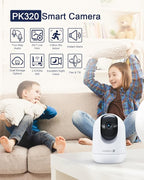 Indoor Security Camera 2K, Pet Camera with Phone App, WiFi Cameras for Home Security Camera for Dog/ Baby Monitor/Elder Pan Tilt, 5/2.4GHz, 24/7, 2-Way Talk, Human Detection, Motion Tracking, Cloud | Human Detection, Motion Tracking, 2-Way Talk, 24/7 W...