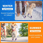 SCENEREAL Anti Slip Dog Sock to Prevent Licking Paws for Hardwood Floors, Boots & Paw Protector Shoes for Hot/Cold Pavement with Grippers, Double Sides Grips for Small Medium Large Senior Dogs