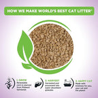 World's Best Cat Litter, Lavender Scented, Long-Lasting Odor Control, 15 lb | Controls multi-cat odors with a calming lavender scent; natural corn litter, quick clumping, flushable, 99% dust free formula