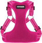 Voyager Step-in Flex Adjustable Dog Harness - Fuchsia, X-Large | 23 - 28" in Chest, Fully Adjustable, Reflective Bands, All Weather Breathable Air Mesh, Lightweight, Fast Drying