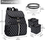 BAGLHER丨Dog Travel Bag, Airline Approved Pet Supplies Backpack, Dog Travel Backpack with 2 Silicone Collapsible Bowls and 2 Food Baskets
