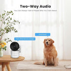 AMOROM Indoor Cameras, Alexa Camera for Baby/Elderly/Pet Monitoring | AI Smart Detection & Alarm, 2-way Talk, Night Vision, 2.4G WiFi App Control, Cloud & SD Card Storage, 2 Pack