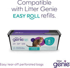 Litter Genie Easy Roll Cat Litter Disposal Pail | Odour Control, Refill Bags & Scoop