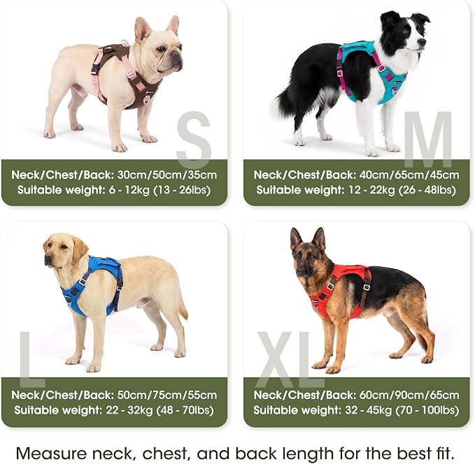2-in-1 Dog Harness with Built-in Raincoat, Waterproof Packable Dog Rain Jacket, Reflective Adjustable Dog Rain Coat with Leash Portal, Orange Harness/Brown Raincoat, Small