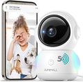 ZUMIMALL Security Camera Indoor, Baby Monitor with Camera and Audio | Pet/Dog/Cat Cameras, 5G/2.4G WiFi, 2K Wired, One-Click Call, Cry/PIR/AI Detection, Auto Tracking, Privacy, No Subscriptions