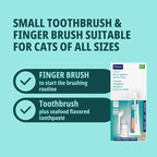 C.E.T. Oral Hygiene Kit for Cats, Seafood flavor Toothpaste with Toothbrush