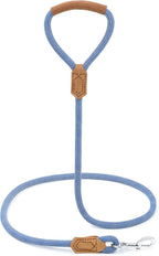 Mile High Life Dog Leash with Genuine Leather Handle, 6 FT/5 FT/4 FT | Leather Grip Rope Leash, Heavy Duty 360° Swivel Metal Clasp, for Small Medium & Large Dogs