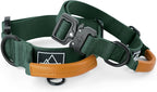 MADE TO ROAM Control Dog Collar | Leather Handle & Heavy Duty Metal Buckle | Premium adjustable collar with vegan leather handle. Fits medium to large dogs. 15 colors. Matching leash & harness