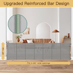 Reinforced 200 Inch Extra Long Baby Gate For Large Opening to Prevent Crawling Under, 16 ft Retractable Dog Gate for Doorway Extra Wide, Outdoor/Indoor Retractable Baby Fence to Separate Playroom,Gray