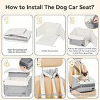 Dog Car Seat for Front or Back Seat – Patented Safety Buckle, Booster Seat for Small Dogs & Puppies up to 35 lbs, Elevated with Washable Cover, Fits Cars/SUVs/Trucks