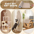 78.7"x15.8" Cat Scratching Mat Self Adhesive Furniture Protector Trim Fit | Stop Cat Scratching Furniture With Thick Felt Protector, Strong Adhesive, Easy Trim, Protects Couch Sofa Wall Instantly