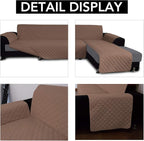 Easy-Going Reversible L-Shape Sectional Couch Cover, X-Large, Brown/Brown | Soft Sofa Slipcover For Dogs, Fits Left/Right Chaise Lounge Protector, Water Resistant Mat For Living Room
